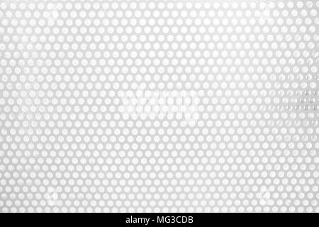 Weiß Grunge Aluminium Circle Punch Hintergrund. Stockfoto