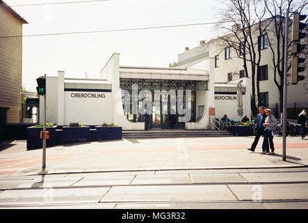 Oberdöbling Bahnhof, Wien, Österreich, Europa. Stockfoto