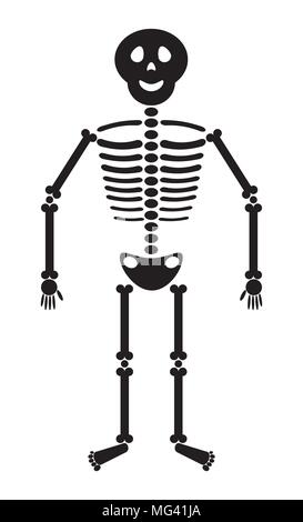 Cute Vector Skelett, die Lächeln Stock Vektor
