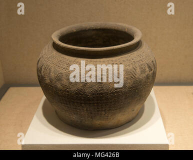 Galvanotechnik harte Keramik Glas in Zhejiang in Hangzhou, China. Shang Dynastie (1600-1046 v. Chr.) Stockfoto