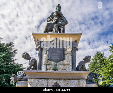 Denkmal für die Surveyor und Explorer George William Evans, der die Great Dividing Range 1813 gekreuzt, Kings Parade, Bathurst, Zentrale Hochebene Stockfoto