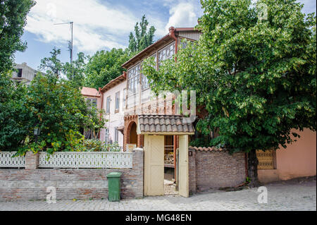 Häuser in Sighnaghi, Wein, die Hauptstadt der Region Kachetien in Georgien, Stockfoto