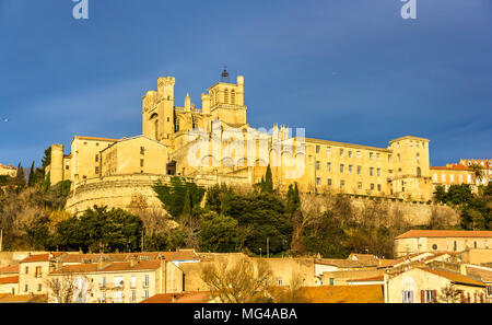 Blick auf St. Nazaire Kathedrale in Beziers, Frankreich Stockfoto