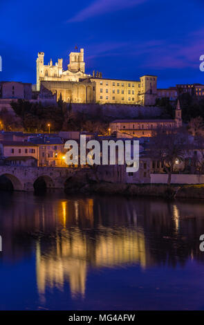 Die Kathedrale von St. Nazaire in Béziers, Frankreich Stockfoto