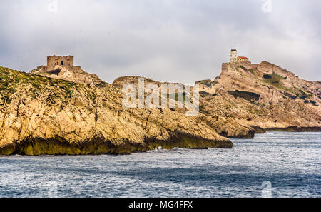 Pomegues Insel in Marseille, ehemaligen militärischen Zone - Frankreich Stockfoto