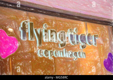 RAVENNA, Italien - 15. FEBRUAR 2018: Flying Tiger Kopenhagen der erste Shop in Ravenna geöffnet. Abbildung Stockfoto