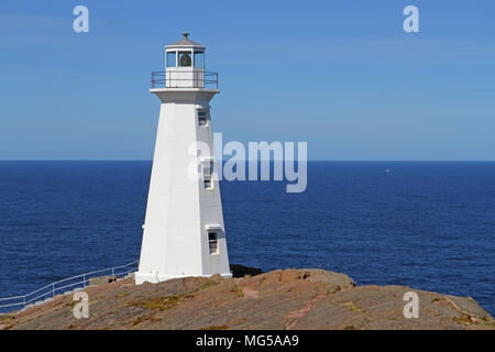 Cape Spear Leuchtturm National Historic Site, Saint Johns, Neufundland, Kanada. North America's östlichsten Punkt, historischen Leuchtturm. Stockfoto