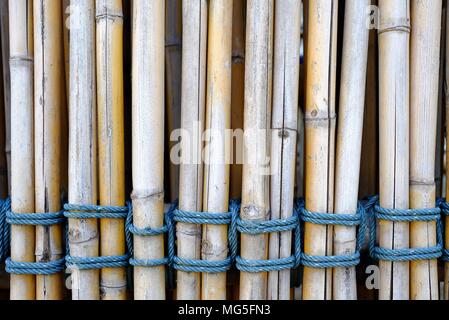 Bambus Zaun Hintergrund. Stockfoto