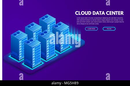 Data Center banner Stock Vektor