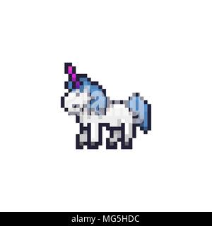 Einhorn Pixel-art Stock Vektor