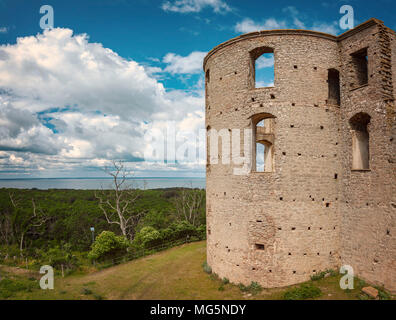 Borgholm fort auf Oland, Schweden ruinieren. Stockfoto