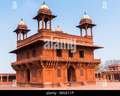 Diwan-I-Khas in Fatehpur Sikri, eine Stadt im Bezirk Agra Uttar Pradesh, Indien. UNESCO-Weltkulturerbe. Stockfoto