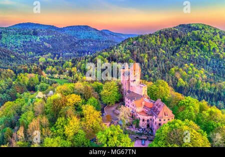 Burg Berwartstein in den Pfälzer Wald. Rheinland-pfalz, Deutschland Stockfoto