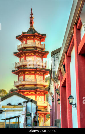 Pagode in Po Fook Hill Columbarium in Hongkong Stockfoto