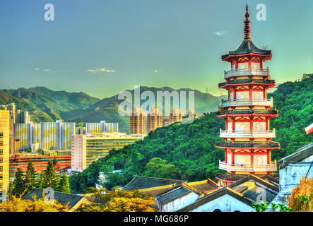 Pagode in Po Fook Hill Columbarium in Hongkong Stockfoto