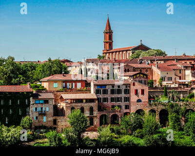 Albi Stadtbild, mittelalterliche Stadt in Frankreich Stockfoto