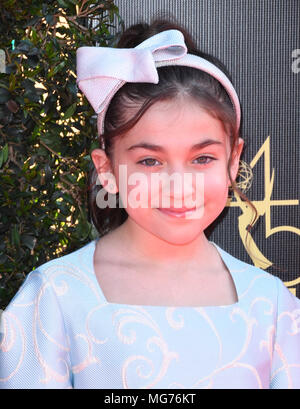 Pasadena, CA, USA. 27 Apr, 2018. 27. April 2018-Pasadena, Kalifornien - Michaela Luci. 45. jährlichen Tagsüber Creative Arts Emmys ausgezeichnet gehalten an Pasadena Civic Center. Photo Credit: Birdie Thompson/AdMedia Credit: Birdie Thompson/AdMedia/ZUMA Draht/Alamy leben Nachrichten Stockfoto