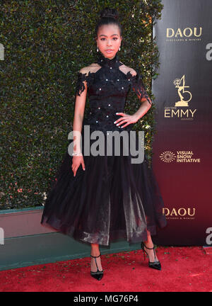 Pasadena, CA, USA. April 2018. 27. April 2018 - Pasadena, Kalifornien - Navia Robinson. 45. Jährliche Daytime Creative Arts Emmys Awards im Pasadena Civic Center. Foto: Birdie Thompson/AdMedia Stockfoto