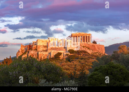 Akropolis, Parthenon in Athen, Griechenland Stockfoto