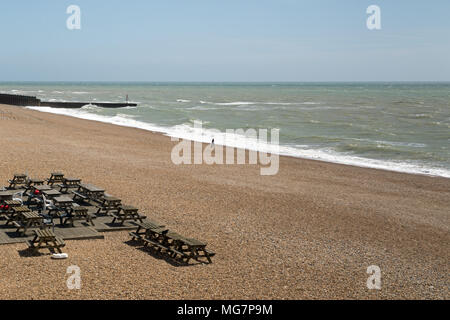 Raue See in Seaford Bucht in East Sussex Stockfoto