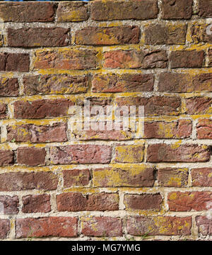 Antike handgefertigte brick wall im historischen Restaurierung von Jamestown in Virginia gefunden Stockfoto