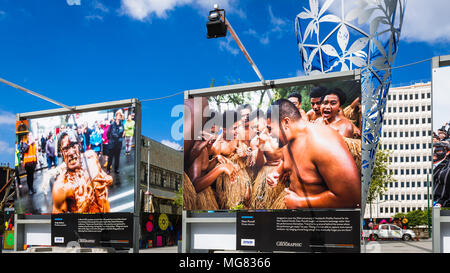 Neuseeland geographische Fotografie Anzeige, Christchurch, Canterbury, South Island, Neuseeland Stockfoto