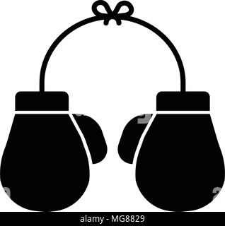 Boxhandschuhe Symbol auf weißem Hintergrund Stock Vektor