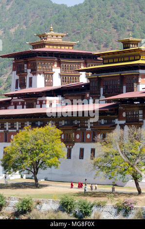 Festung, oder Dzong, Punakha, Bhutan Stockfoto