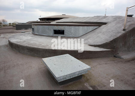 Steenwijk, Niederlande - 14 April 2018 Forteiland Pampus oder Fort Pampus Insel, künstliche Insel im IJmeer, Provinz Noord-Holland, Niederlande Stockfoto