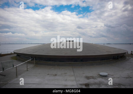 Steenwijk, Niederlande - 14 April 2018 Forteiland Pampus oder Fort Pampus Insel, künstliche Insel im IJmeer, Provinz Noord-Holland, Niederlande Stockfoto
