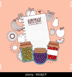 Hausgemachte Marmelade Design, Vektor eps Abbildung 10 Grafik Stock Vektor