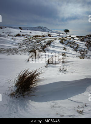 Schnee auf Dartmoor, Großbritannien Stockfoto