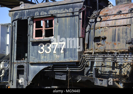 Eine Lokomotive zu restaurieren an Steamtown National Historic Site auf 62.48 Morgen in der Innenstadt von Scranton, Pennsylvania gelegen Stockfoto