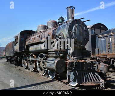 Eine Lokomotive zu restaurieren an Steamtown National Historic Site auf 62.48 Morgen in der Innenstadt von Scranton, Pennsylvania gelegen Stockfoto