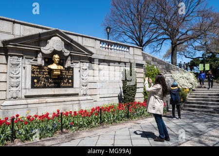 John Purroy Mitchell Denkmal, Central Park, New York Stockfoto