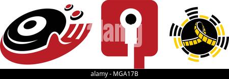 Ton Video Service Produktion eingestellt Stock Vektor