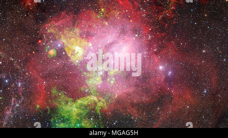 Abstrakte farbenfrohe Universum. Nebel Nacht Sternenhimmel in Regenbogenfarben. Multicolor Weltraum. Elemente dieses Bild von der NASA eingerichtet. Stockfoto