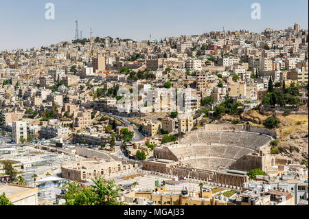 Antike Theater in Amman, die Hauptstadt von Jordanien Stockfoto