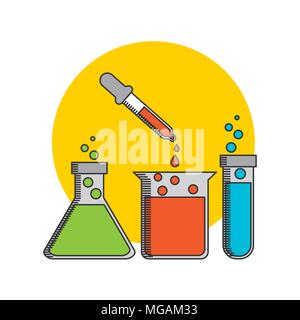Science Lab Design, Vektor eps Abbildung 10 Grafik Stock Vektor