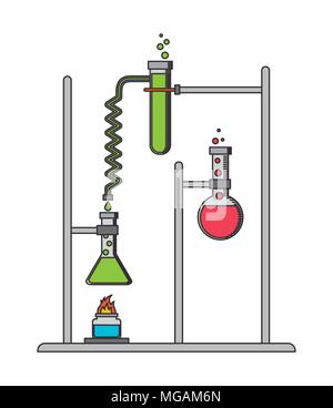 Science Lab Design, Vektor eps Abbildung 10 Grafik Stock Vektor