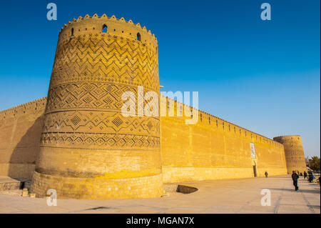 Turm der Arg von Karim Khan, eine Zitadelle, Shiraz, Iran. Es wurde als Teil eines komplexen während der ZAND Dynastie erbaut und ist nach Karim Khan genannt. Iran Stockfoto