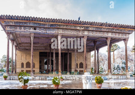 Chehel Sotoun (Vierzig Säulen Palast), Isfahan, Iran. Weltkulturerbe der UNESCO Stockfoto