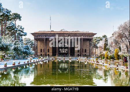 Chehel Sotoun (Vierzig Säulen Palast), Isfahan, Iran. Weltkulturerbe der UNESCO Stockfoto