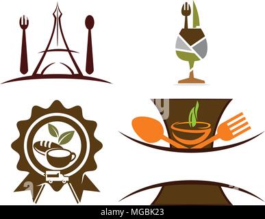 Restaurant Vektor Vorlage festlegen Stock Vektor