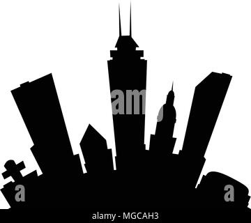 Cartoon skyline Silhouette der Stadt Indianapolis, Indiana, USA. Stock Vektor