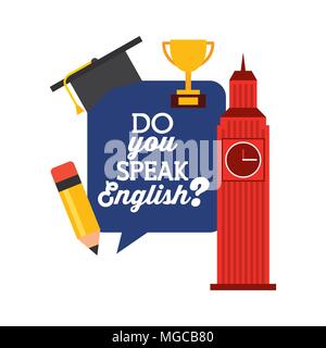 Englisch design Lernen, vector eps Abbildung 10 Grafik Stock Vektor