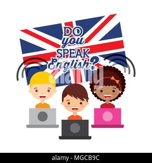 Englisch design Lernen, vector eps Abbildung 10 Grafik Stock Vektor