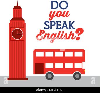 Englisch design Lernen, vector eps Abbildung 10 Grafik Stock Vektor