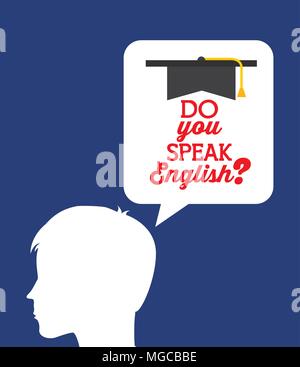 Englisch design Lernen, vector eps Abbildung 10 Grafik Stock Vektor