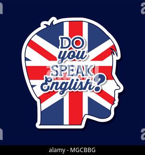 Englisch design Lernen, vector eps Abbildung 10 Grafik Stock Vektor